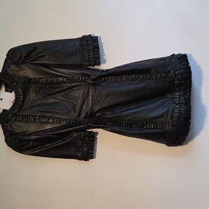 Current/Elliott Black Faux Leather Dress